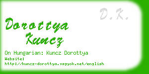 dorottya kuncz business card